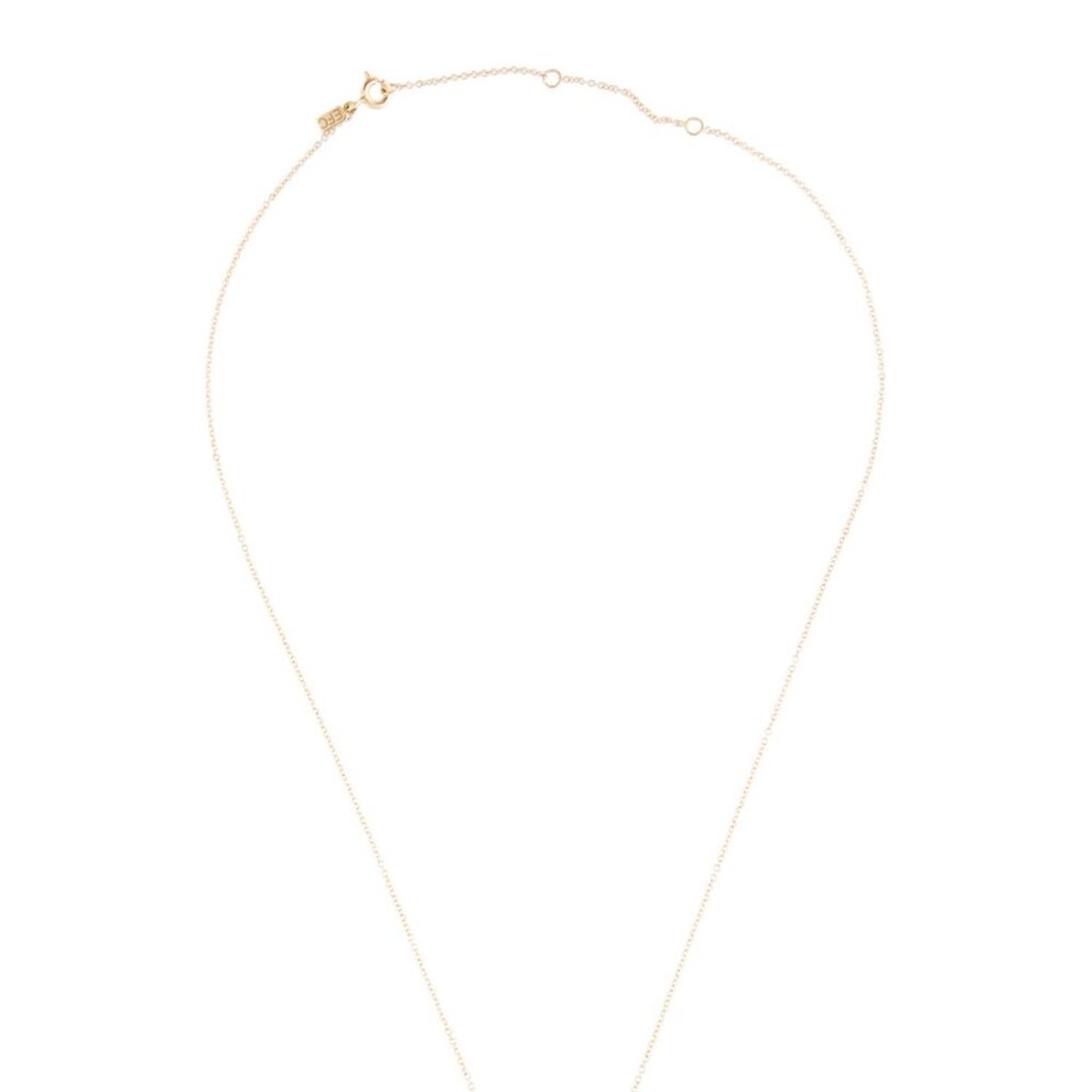 EF COLLECTION 14K YELLOW GOLD  SAPPHIRE PENDANT NECKLACE - Picture 5 of 9
